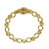 Diamond Daisy Link Bracelet with Diamond Box Clasp