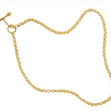 17" 'Tiny Venezia’ link necklace with gold toggle