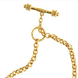 17" 'Tiny Venezia’ link necklace with gold toggle