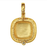 Gold Cushion "Queen Bee" Pendant with Diamonds