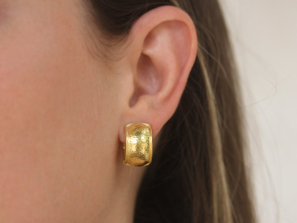 Chic Gold Broad Hoop Earrings – www.pipabella.com