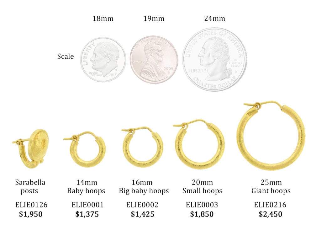Hoop Earring Size Comparison - The Best Original Gemstone