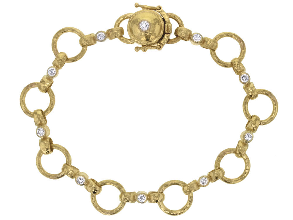 14K Yellow Gold Double Link Chain Bracelet W/ Box Clasp – CDMJewelry