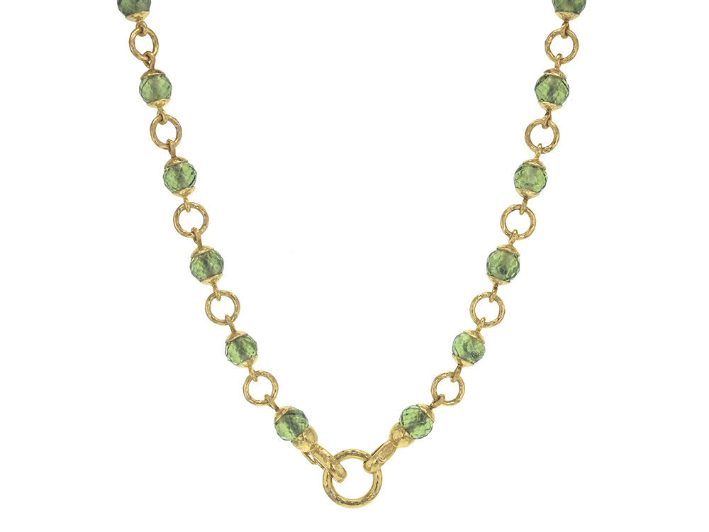 Details about   Citrine & Peridot 17" Necklace 14k Yellow Gold Chain with Lobster Lock