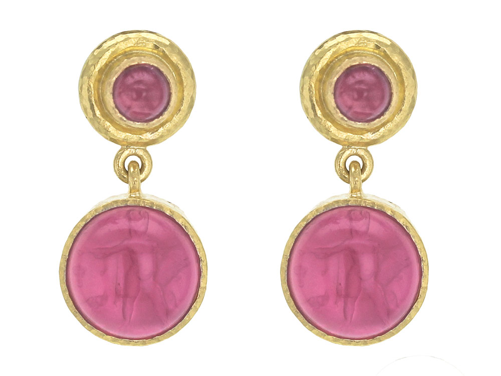 Pink Nevada Stained Glass Earrings