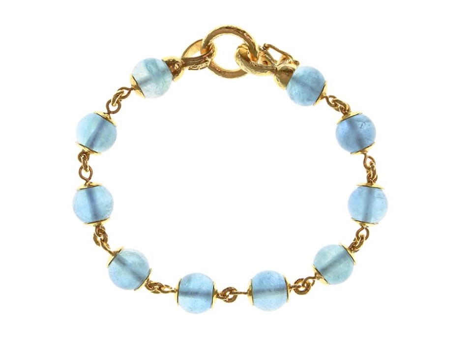 Buy Aquamarine Crystal Bracelet Online in India - Mypoojabox.in