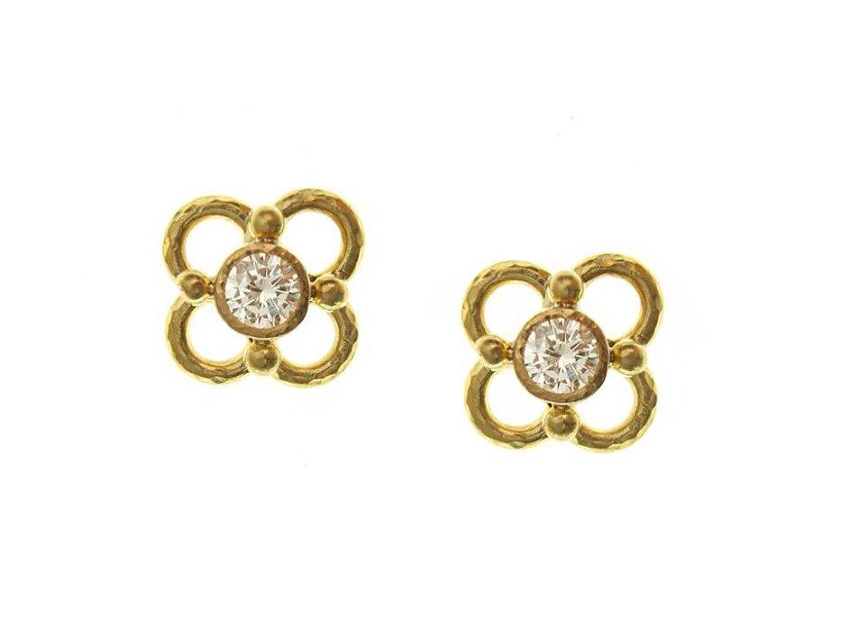 JOSEPHINE SOLID GOLD 18K SMALL EARRINGS FILIGREE | OLMOX JEWELRY-vietvuevent.vn