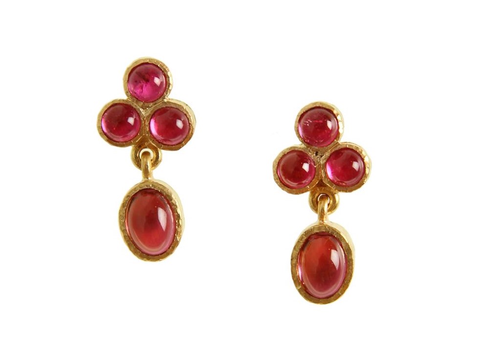 Buy Beautiful Cabochon Cut Ruby Earrings Sterling Silver Drop Dangle Lever  Back Earrings Fine Jewelry Trends Oval Ruby Earrings Gift Flora Online in  India - Etsy